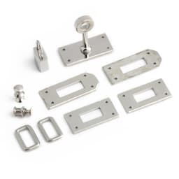 1/5Sets Stainless Steel Metal Rectangle Hanger Clasp Locks For DIY Craft Handbags Purse Bags Belt Buckles Hardware Accessories