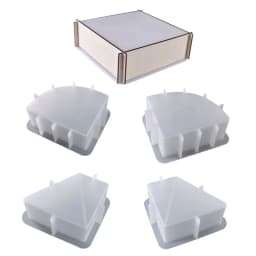 DIY Crystal Resin Mold Large Trapezoidal Square Book Stall Jewelry Table Decoration Epoxy Mirror Silicone Mold For Resin Making