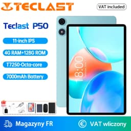 Teclast P50 11' Tablet Android 16 Max 12GB (4GB+8GB Expansion) RAM 128GB ROM T7250 Octa-Core Processor Dual Band WiFi/BT5.0