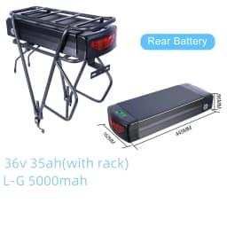 36V 21AH Rear Rack Ebike Battery 36V 15AH Lithium Batteria 18650 48V 14Ah for Electric Bicycle 250W 350W 500W 750W 1000W
