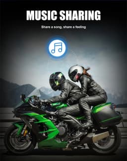 Mornystar S8 Motorcycle Intercom Bluetooth Helmet Headset 6 Riders Communicator BT Interphone,FM Radio,Share Music