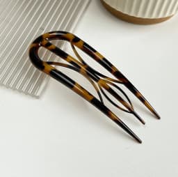 Geometric Resin Hair Fork Hairstyle Tools Waterproof Lazy Hairpin Hair Accessories Hanfu Accessories Leaf U-shaped Hair Stick