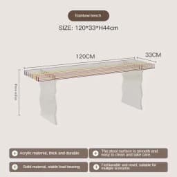 Nordic Acrylic Stools for Bedside Hallway Ottoman Rainbow Transparent Simple Creative Household Footstool for Bedroom