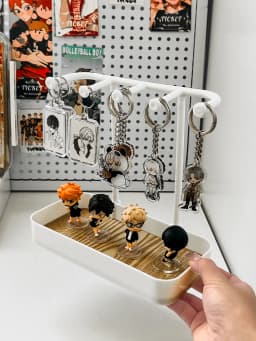 Keychain Display Stand Doll Ornament Storage Holder Bracelet Earring Organizer Simple Style Jewelry Holder Home Organizer