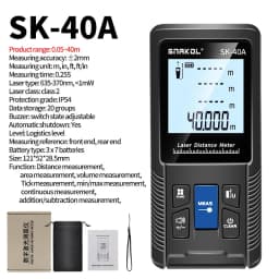 SNAKOL 3-in-1 Laser Rangefinder Tape Measure: 40/50/70/100/120m Digital Distance Meter, Portable Electronic Ruler Measuring Tool