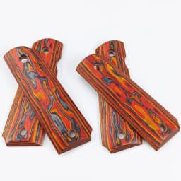 2Pieces 1911 Grips 3D Composite Color Wood Handle Grips Patch Custom Grips CNC Handle Grips