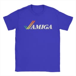 Men T-Shirts Commodore Amiga Logo Casual Cotton Tee Shirt Short Sleeve T Shirt Round Collar Tops Graphic Printed