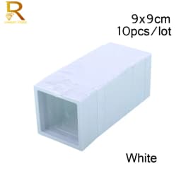 10pcs Set 3D Floating Display Case Stands Transparent Square Holder Pendant Necklace Bracelet Ring Coin Jewelry Pin Storage Box