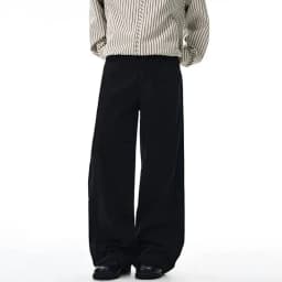 IEFB New Autumn Men's Casual Pants Solid Color Simple Straight Trousers All-match Wide Leg Loose Male Bottom Cleanfit 9W4276