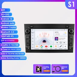 8G 128G Android 12 Car Radio For Opel Astra H J 2004 Vectra Vauxhall Antara Zafira Corsa C D Vivaro Meriva 4G Carplay GPS Player