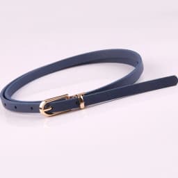 1x108cm PU Leather Women Thin Belt Simple Solid Color Versatile Pin Buckle Thin Belt Dress Decoration Women Designer Belts