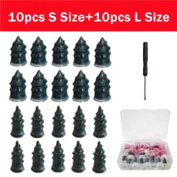 20PCS Rubber Self-tapping Screws For Tire Repair Silicone Car Screw Tyre Plug Repair Rubber Cement Screws Tire Repair