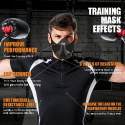 Sports Training Mask Adjustable 48 Breathing Air Resistance for Exercise Running Fitness Exercise Physical Endurance