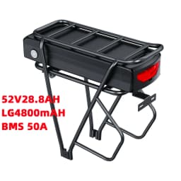48V 15Ah Rear Rack Electric EBike Battery 36v 15AH Carrier Battery Lithium 48V 18AH 52V 20AH for 1500W 1000W 750W 500W Motor