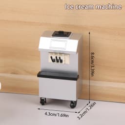 1:12 Dollhouse Miniature Beverage Shop Workbench Simulation Blender Coffee Grinder Toaster Oven Ice Cream Machine Model DIY Toys