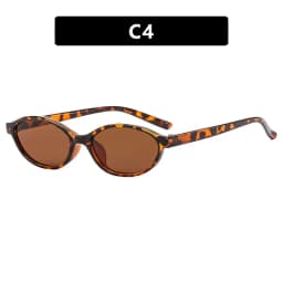 Retro Oval Frame Sunglasses Fashion Personalized Trendy Small Frame Sunglasses Punk Cat Eyes Sunshade Sun Protection Glasses