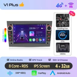 Junsun 7" Android Car Radio For Opel Astra H G J Zafira B Corsa C D Antara Vectra Vivaro Wireless CarPlay Android Auto GPS Navigation Multimedia Player IPS Touch Screen WiFi 4G DSP RDS Bluetooth FM AM SWC DAB Autoradio Stereo Head Unit 2DIN