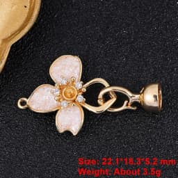 Juya DIY 18K Gold Plated Creative Closure Fasteners Lock Clasps Accessories For Needlework Beads Pearls Jewelry Making Material