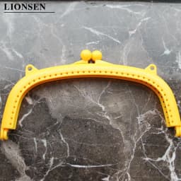 LIONSEN 16cm Arc Plastic Purse Frame Handle for Clutch Bag Handbag Accessories Making Kiss Clasp Lock 10 colors