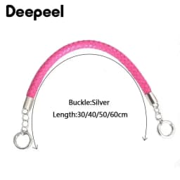 2Pcs 30-60cm Leather Bags Handles Shoulder Strap DIY Replace Handbag Straps Braid PU Rope Fashion Woman Bag Hardware Accessories