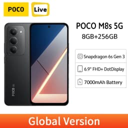 POCO M8s 5G Smartphone Global Version Snapdragon 6s Gen 3 6.9" 144Hz DotDisplay 50MP 7000mAh 33W Fast Chargin NFC