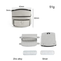 5/10/20PCS Metal Rectangle Press Push Lock For Handbags Bag Briefcase Spring Lock Snap Decorative Clasps Repair Kit Accessories