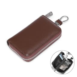 Genuine Leather Keychain Men Women Key Holder Organizer Pouch Cow Split Car Key Wallet Housekeeper Key Case Mini Card Bag