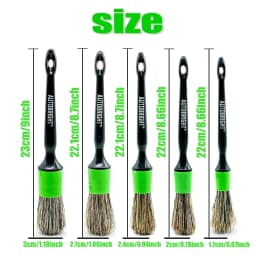 AUTOBRIGHT Car Wash Brush Set 5pcs Cleaning Brush Set Air Outlet Soft Bristle Interior Detail Brush Acid and Alkali Resistant