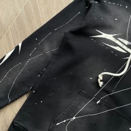 HS High Street vintage classic printed logo wash hoodie