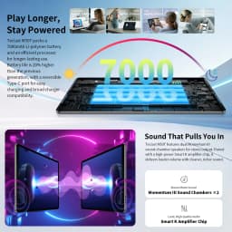Teclast M50T 2026 10.1-inch IPS Tablet, Gemini AI, Android 16, Max 32GB RAM (4GB+28GB Virtual), 128GB ROM, A537 Octa-Core CPU, 7000mAh Battery, Type-C, Supports microSD up to 1TB & Wi-Fi 6