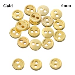 20Pcs Metal Doll Buttons For Doll Clothes Sewing Accessories Round Mini Buttons 3/4/5/6mm For 1/12 1/6 Diy Doll Clothing Buckles