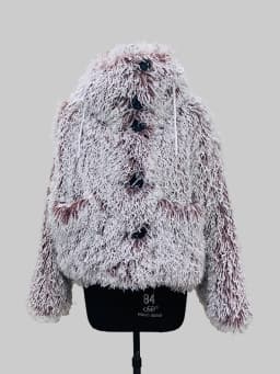 Nerazzurri Autumn Winter Oversized Thick Warm Soft Hairy Faux Fur Coat Women with Hood Single Breasted Luxury Designer Clothes