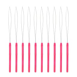 100 Pieces Hair Extension Tools and Bead Device Tool for Hair or Feather Extensions Supplies,DIY Wig Hook Tool Loop Tools
