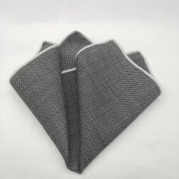 23cm Luxury Grey Wool Pocket Square For Men Vintage Plaid Striped Handkerchief Soft Skinny Hanky Banquet Cravat Suit Accessories