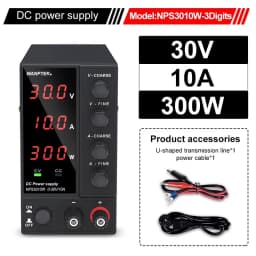 Wanptek Laboratory Power Supply 30V 10A 60V 5A 120V 3A Adjustable Digit Display Voltage Regulator Lab Bench DC Power Supply