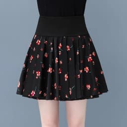 Summer Polka Dot Chiffon Short Skirt Women's High Waist A-Line Half-length Puffy Skirt Anti-Light Large Size Commute Style
