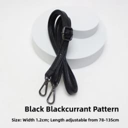 New Yu Black Leather Bag Strap Single Shoulder Crossbody Bag Long Strap School Bag Backpack Accessories Women's Bag Belt