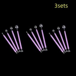 Pottery Dots Sculpture Tool Stainless Steel Polymer Clay Shape Pen Metal Ball Clay Carving DIY Ceramics Decorating Tools