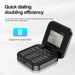 SERVO I17 Mini Foldable Mobile Phone GSM 2 SIM Card Magic Voice FM Radio Blacklist Type-C 1.77' Screen Small Flip Telephones