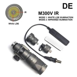 SOTAC Tactical M300V IR Lighting and LED White Scout Flashlight with Remote Pressure Switch