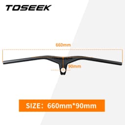 TOSEEK Mtb Handlebars And Stem 28.6mm-17Degree Carbon Integrated Handlebar For Mountain Bike 660~80070/80/90/100mm Bicycle Parts