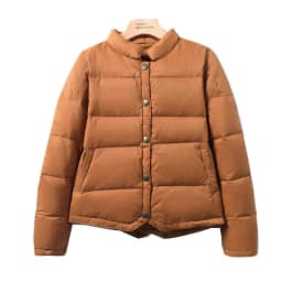 Retro Copper Button Stand Collar down Shirt Lightweight Comfortable Duck down Jacket Artistic Style Autumn Winter New Arrival