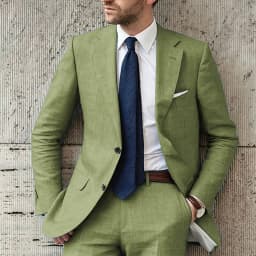 Blue Men Suits Elegant Full Set Notch Lapel Single Breasted Luxury 2 Piece Jacket Pants Slim Fit Wedding Costume for Groom 2024