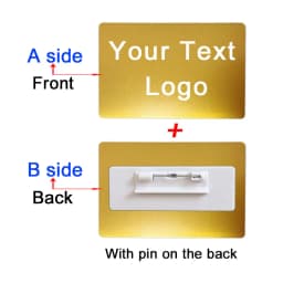 86x54x0.4mm Personalize Your Logo Text Aluminium Plate Custom Badge Adhesive Tape ID Door Wall Mailbox Business Card Name Tag
