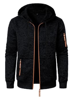 Men's Hoodies Autumn Winter Solid Zip Up Hoodie Men Sweatshirts Cardigans Long Sleeve Hooded Sweatshirt Men Hoody Outerwear