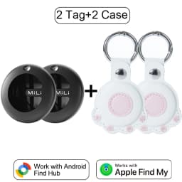 MiLi MiTag Dual System Bluetooth GPS Tracker Locator Smart Location Tag Keys Finder Works With Apple Find My&Google Find Hub