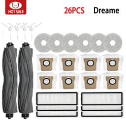 For Dreame L10s Ultra / L10S Pro Robot Vacuum Cleaner Accessories Vacuum Bags Mop Filter For Vacuum Cleaner Cleaning Brush