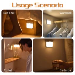 LED Motion Sensor Light Wireless LED Night Light Type C Rechargeable Night Light Cabinet Wardrobe Lamp Staircase For Kitchen LED