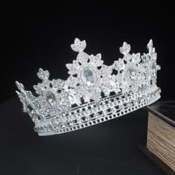 Crystal Queen Bridal Crown For Women Luxury Full Circle Wedding Tiara Pageant Prom Headpiece Wedding Bride Hair Accessories