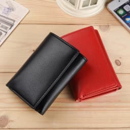 Men's 3-Fold PU Leather Wallet - Short Vertical Card Holder with Coin Pouch, Compact Money Organizer